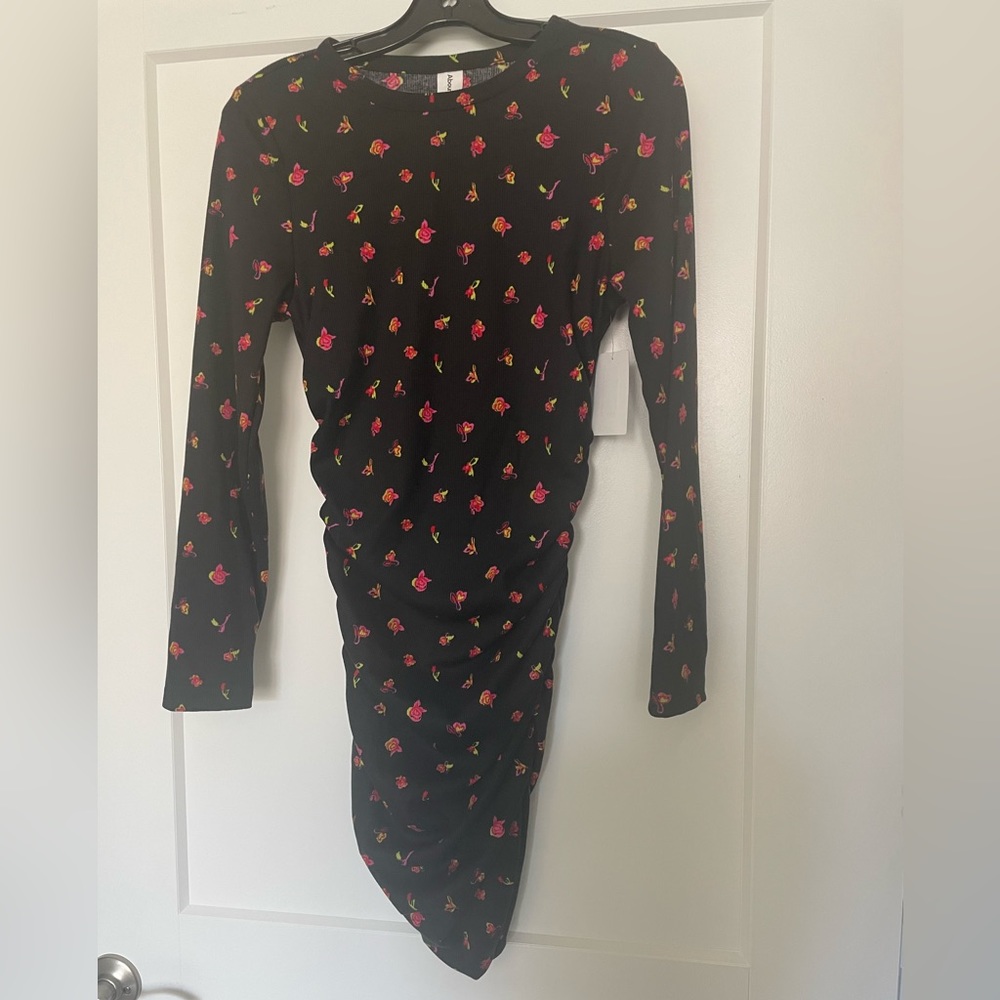 Long Sleeve Abound Dress with Ruching